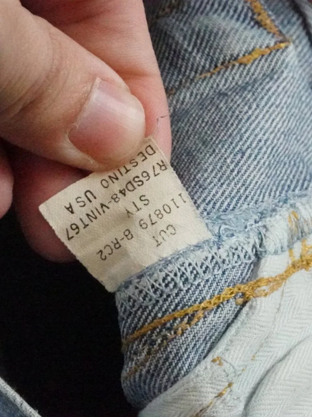 Polo Ralph Lauren Vintage Straight Leg Jean Mens 36x30 Light Wash STARCHED